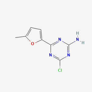 4-Chloro-6-(5-methylfuran-2-YL)-1,3,5-triazin-2-amine