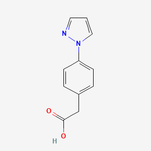 molecular formula C11H10N2O2 B1315358 [4-(1H-pyrazol-1-yl)phenyl]acetic acid CAS No. 65476-24-6