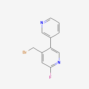 molecular formula C11H8BrFN2 B13153582 4-(Bromomethyl)-6-fluoro-3,3'-bipyridine 