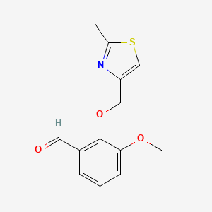 3-Methoxy-2-[(2-methyl-1,3-thiazol-4-yl)methoxy]benzaldehyde