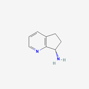 molecular formula C8H10N2 B1315361 (7S)-6,7-Dihydro-5H-cyclopenta[B]pyridin-7-amine CAS No. 502612-54-6