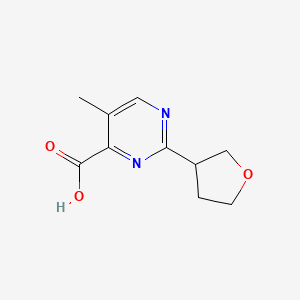 molecular formula C10H12N2O3 B13153639 5-Methyl-2-(oxolan-3-yl)pyrimidine-4-carboxylic acid 