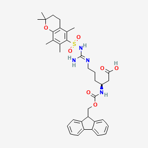 molecular formula C36H44N4O7S B1315370 Fmoc-L-beta-Homoarginine(Pmc) CAS No. 700377-76-0