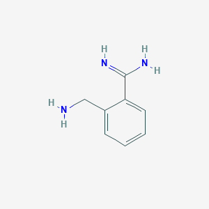 molecular formula C8H11N3 B13153714 2-(Aminomethyl)benzene-1-carboximidamide 