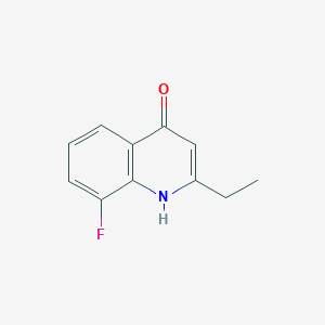 molecular formula C11H10FNO B13153720 2-Ethyl-8-fluoro-1,4-dihydroquinolin-4-one 