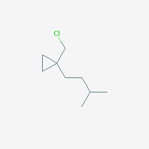 molecular formula C9H17Cl B13153731 1-(Chloromethyl)-1-(3-methylbutyl)cyclopropane 