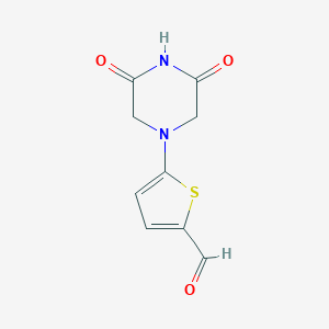 5-(3,5-Dioxopiperazin-1-yl)thiophene-2-carbaldehyde