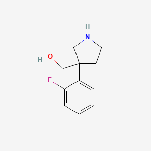 [3-(2-Fluorophenyl)pyrrolidin-3-yl]methanol