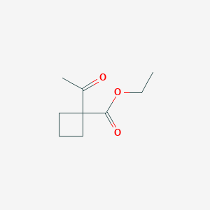 molecular formula C9H14O3 B1315376 Ethyl 1-acetylcyclobutane-1-carboxylate CAS No. 126290-87-7