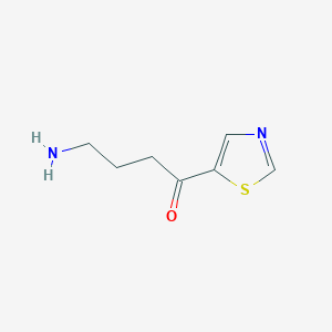 molecular formula C7H10N2OS B13153778 4-Amino-1-(1,3-thiazol-5-YL)butan-1-one 