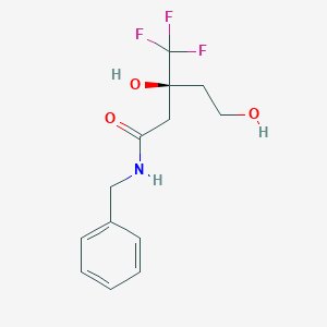 (3S)-N-benzyl-3,5-dihydroxy-3-(trifluoromethyl)pentanamide