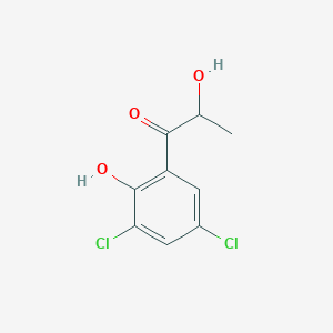 molecular formula C9H8Cl2O3 B13153814 1-(3,5-Dichloro-2-hydroxyphenyl)-2-hydroxypropan-1-one CAS No. 90486-53-6