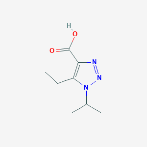 molecular formula C8H13N3O2 B13153819 5-ethyl-1-(propan-2-yl)-1H-1,2,3-triazole-4-carboxylic acid 