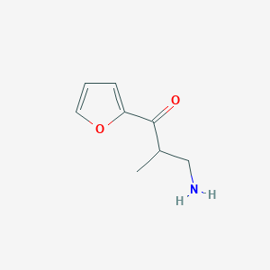 molecular formula C8H11NO2 B13153840 3-Amino-1-(furan-2-yl)-2-methylpropan-1-one 