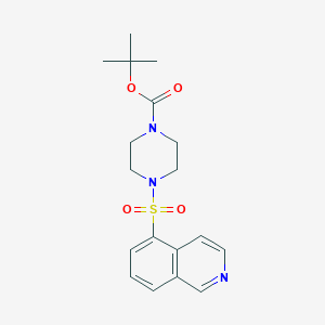 molecular formula C18H23N3O4S B13153867 tert-Butyl 4-(isoquinolin-5-ylsulfonyl)piperazine-1-carboxylate 