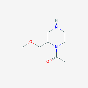 molecular formula C8H16N2O2 B13153877 1-[2-(Methoxymethyl)piperazin-1-yl]ethan-1-one 