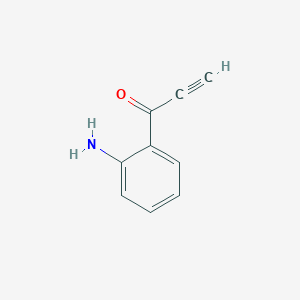 molecular formula C9H7NO B13153959 1-(2-Aminophenyl)prop-2-yn-1-one 