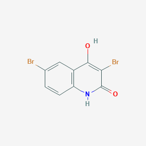 molecular formula C9H5Br2NO2 B13153974 3,6-Dibromo-4-hydroxyquinolin-2(1H)-one 