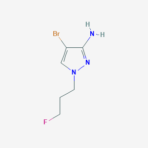 molecular formula C6H9BrFN3 B13153996 4-bromo-1-(3-fluoropropyl)-1H-pyrazol-3-amine 