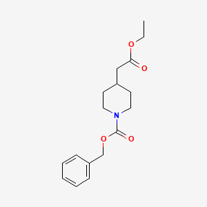 molecular formula C17H23NO4 B1315400 4-(2-乙氧基-2-氧代乙基)哌啶-1-甲酸苄酯 CAS No. 80221-26-7