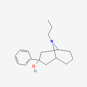 molecular formula C17H25NO B13154010 3-Phenyl-9-propyl-9-azabicyclo[3.3.1]nonan-3-ol 