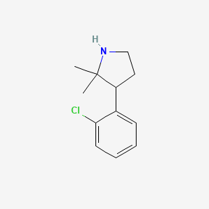 3-(2-Chlorophenyl)-2,2-dimethylpyrrolidine