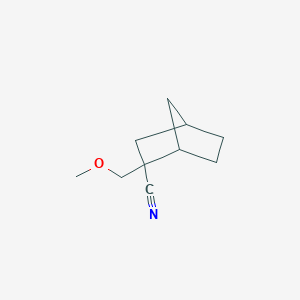 molecular formula C10H15NO B13154058 2-(Methoxymethyl)bicyclo[2.2.1]heptane-2-carbonitrile 