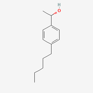 molecular formula C13H20O B13154073 (1S)-1-(4-Pentylphenyl)ethan-1-ol 