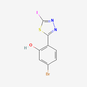 5-Bromo-2-(5-iodo-1,3,4-thiadiazol-2-yl)phenol