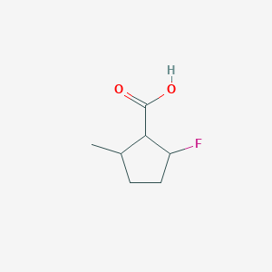 molecular formula C7H11FO2 B13154103 2-Fluoro-5-methylcyclopentane-1-carboxylic acid 