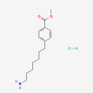 molecular formula C15H24ClNO2 B13154127 Methyl 4-(7-aminoheptyl)benzoate hydrochloride CAS No. 1956384-83-0