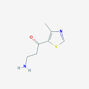 molecular formula C7H10N2OS B13154133 3-Amino-1-(4-methyl-1,3-thiazol-5-YL)propan-1-one 