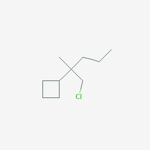 molecular formula C10H19Cl B13154140 (1-Chloro-2-methylpentan-2-yl)cyclobutane 