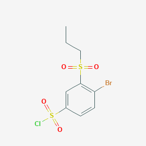 4-Bromo-3-(propane-1-sulfonyl)benzene-1-sulfonyl chloride