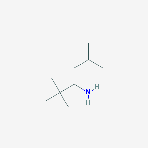 molecular formula C9H21N B13154152 2,2,5-Trimethylhexan-3-amine 