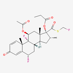 molecular formula C27H33F3O6S B13154156 Fluticasoneacetate 