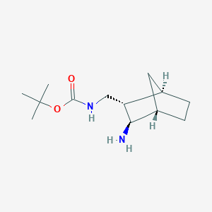 molecular formula C13H24N2O2 B13154159 Tert-butyl N-{[(1R,2S,3R,4S)-3-aminobicyclo[2.2.1]heptan-2-YL]methyl}carbamate 