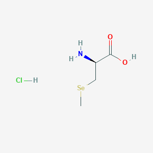 molecular formula C4H10ClNO2Se B13154162 3-(Methylseleno)-D-Ala-OH.HCl 