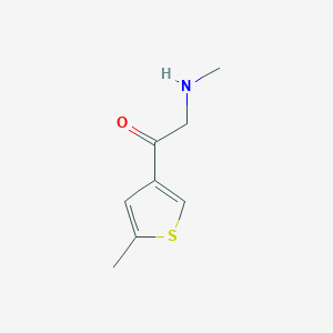 molecular formula C8H11NOS B13154167 2-(Methylamino)-1-(5-methylthiophen-3-yl)ethan-1-one 