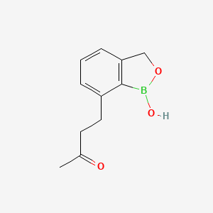 molecular formula C11H13BO3 B13154175 4-(1-Hydroxy-1,3-dihydrobenzo[c][1,2]oxaborol-7-yl)butan-2-one 