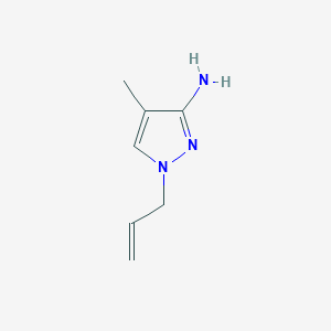 molecular formula C7H11N3 B13154180 4-Methyl-1-(prop-2-en-1-yl)-1H-pyrazol-3-amine 