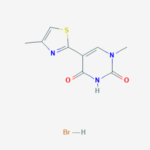 1-Methyl-5-(4-methyl-1,3-thiazol-2-yl)-1,2,3,4-tetrahydropyrimidine-2,4-dione hydrobromide