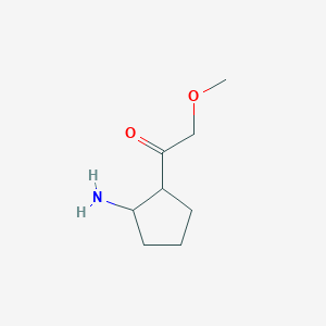 molecular formula C8H15NO2 B13154194 1-(2-Aminocyclopentyl)-2-methoxyethan-1-one 