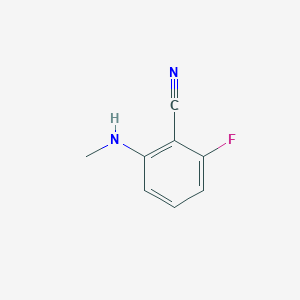 molecular formula C8H7FN2 B1315420 2-氟-6-(甲基氨基)苯甲腈 CAS No. 96783-85-6