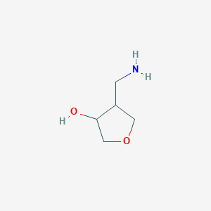 molecular formula C5H11NO2 B13154207 4-(Aminomethyl)oxolan-3-ol 