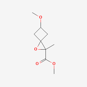 molecular formula C9H14O4 B13154208 Methyl 5-methoxy-2-methyl-1-oxaspiro[2.3]hexane-2-carboxylate 