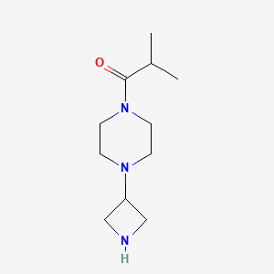 molecular formula C11H21N3O B13154229 1-(4-Azetidin-3-YL-piperazin-1-YL)-2-methyl-propan-1-one 