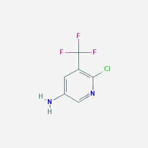 molecular formula C6H4ClF3N2 B1315423 6-Chloro-5-(trifluoromethyl)pyridin-3-amine CAS No. 99368-68-0