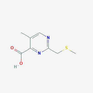 5-Methyl-2-[(methylsulfanyl)methyl]pyrimidine-4-carboxylic acid