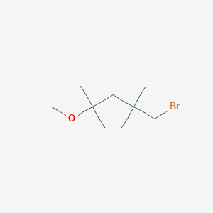 molecular formula C9H19BrO B13154262 1-Bromo-4-methoxy-2,2,4-trimethylpentane 